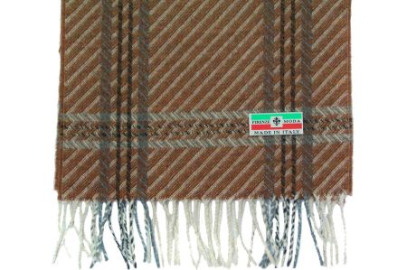 Шарф мужской кашемир Tranini 30683 коричневый