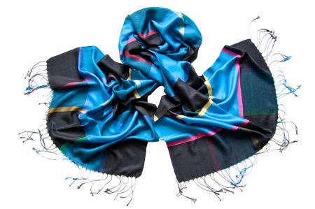 Палантин женский шёлковый 1537