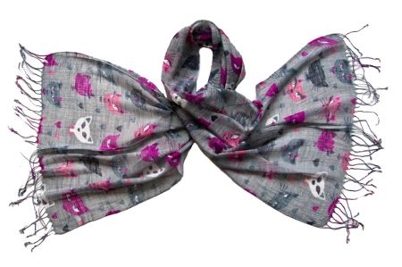 Палантин Tranini из льна и вискозы  0778