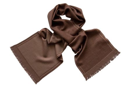Шарф мужской шерстяной Tranini  коричневый 01121