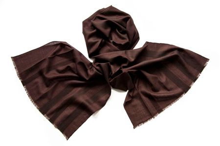 Шарф мужской шерсти и шелка Tranini  01275  коричневый