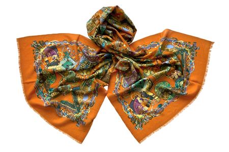 Палантин Tranini из шерсти и шелка 0478