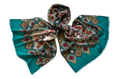 Палантин Tranini  из шерсти и шёлка 0576