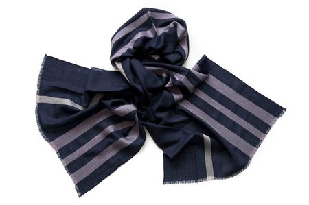 Шарф мужской шерсти и шелка Tranini  01278 синий