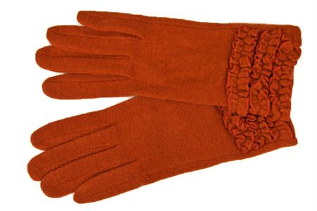 Перчатки  женские Tranini из шерсти  рыжий 03208