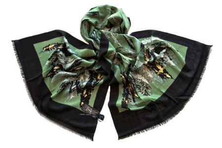 Палантин Tranini из шёлка и шерсти 1077