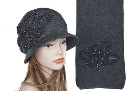 Комплект женский Tranini шляпа и шарф    0161