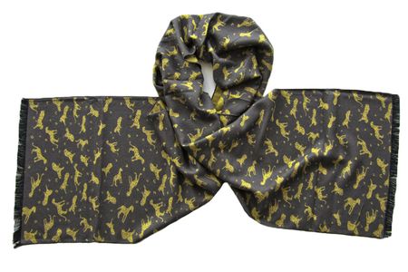 Кашне мужское Tranini 0462 серый леопард