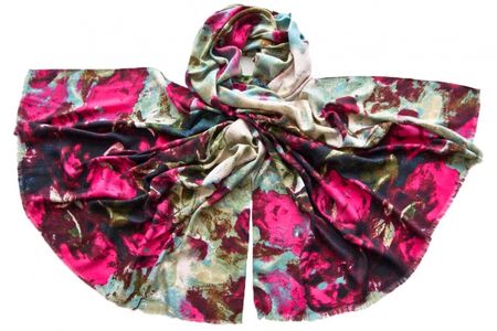 Палантин Tranini шерстяной розовый 0901