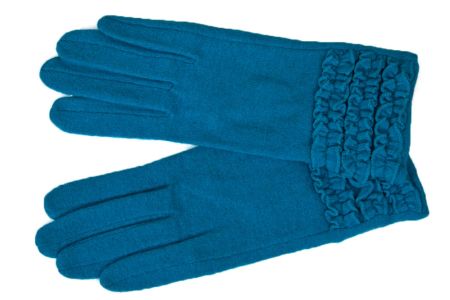 Перчатки  женские Tranini из шерсти  зеленый 03207