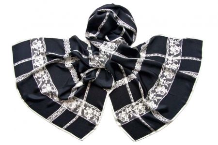 Шелковый палантин Tranini 1551 черный