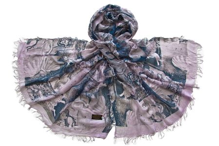 Палантин женский Tranini из микромодала сиреневый  2331