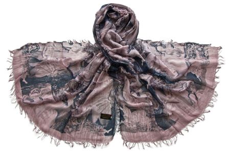 Палантин женский Tranini из микромодала сиреневый  2332