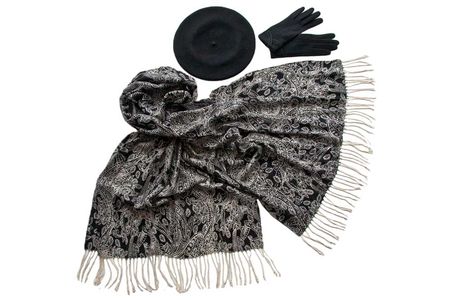 Комплект женский Tonak+Tranini  берет+палантин+перчатки 39042