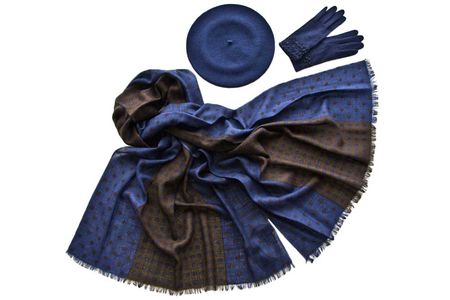 Комплект женский Tonak+Tranini  берет+палантин+перчатки 39037 Комплект женский Tonak+Tranini  берет+палантин+перчатки 39037