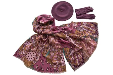 Комплект женский Tonak+Tranini  берет+палантин+перчатки 39033