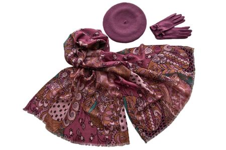 Комплект женский Tonak+Tranini  берет+палантин+перчатки 39031