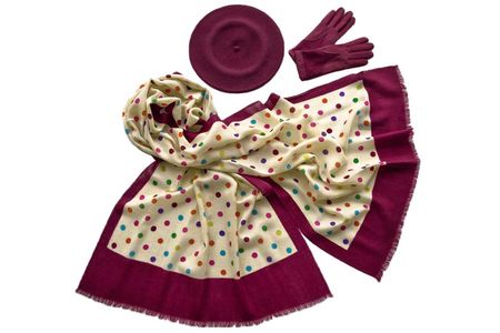 Комплект женский Tonak+Tranini  берет+палантин+перчатки 44001