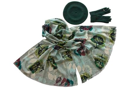 Комплект женский Tonak+Tranini  берет+палантин+перчатки 45044