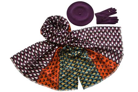 Комплект женский Tonak+Tranini  берет+палантин+перчатки 45046