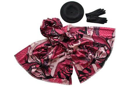 Комплект женский Tonak+Tranini  берет+палантин+перчатки 51027