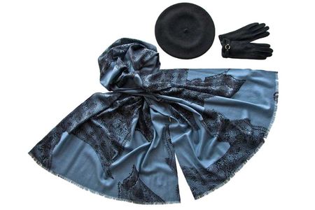 Комплект женский Tonak+Tranini  берет+палантин+перчатки 51003