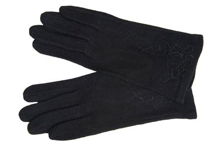 Перчатки женские шерстяные Tranini 00308 PERCH черные трикотажные