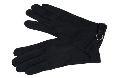 Перчатки женские шерстяные Tranini 02206 PERCH черные трикотажные