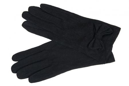 Перчатки женские шерстяные Tranini 02306 PERCH черные трикотажные