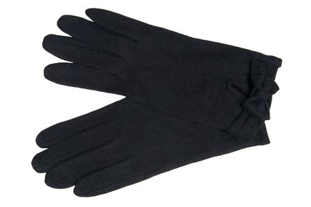 Перчатки женские шерстяные Tranini 02406 PERCH черные трикотажные
