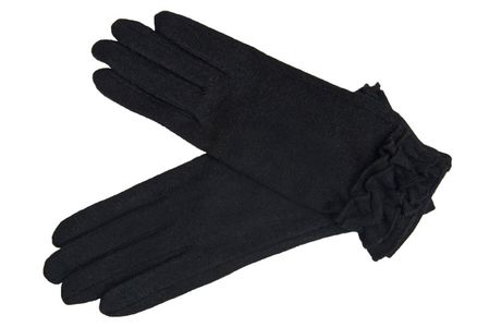 Перчатки женские шерстяные Tranini 02807 PERCH черные трикотажные