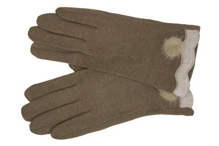 Перчатки женские шерстяные Tranini 30702 PERCH трикотажные