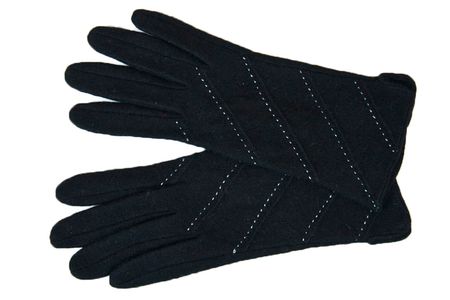 Перчатки женские шерстяные Tranini 03401 PERCH черные трикотажные