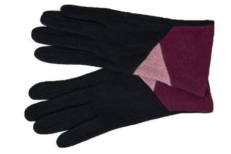 Перчатки женские шерстяные Tranini 30911 PERCH черные трикотажные