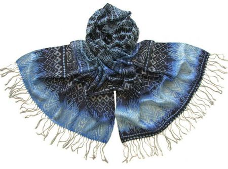 Шерстяной палантин Tranini  0726 PAL 6 синий