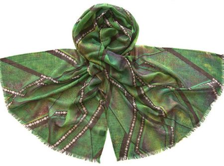 Шерстяной палантин Tranini  2301 PAL 7 зеленый