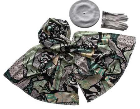 Комплект (берет, палантин, перчатки) Tranini 51033