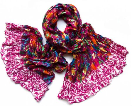 Палантин женский Tranini  из жатого хлопка, 0587