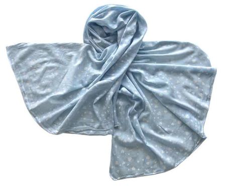 Палантин Tranini 3176 из хлопка голубой