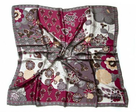 Платок женский Tranini шёлковый 0453  105*105 Платок женский Tranini шёлковый 0453  105*105