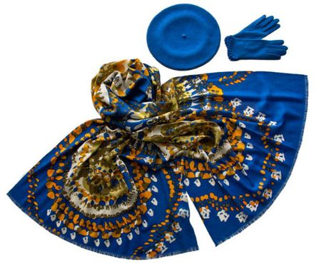 Комплект (берет, палантин, перчатки) Tranini 51001