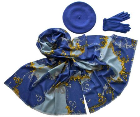 Комплект (берет, палантин, перчатки) Tranini 45039