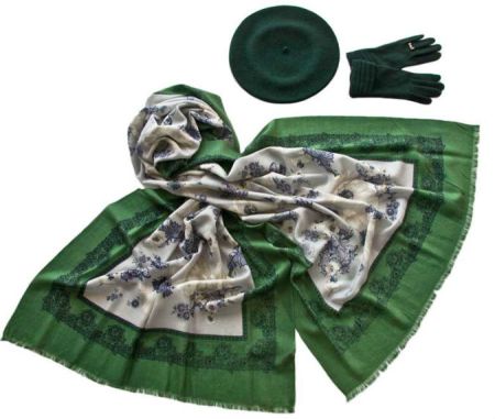 Комплект (берет, палантин, перчатки) Tranini 51018