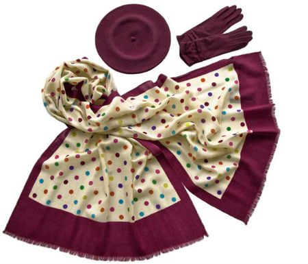 Комплект (берет, палантин, перчатки) Tranini  43002