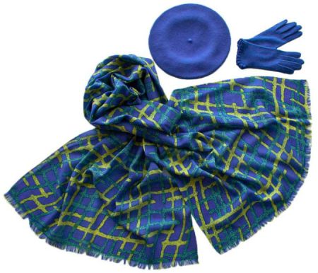 Комплект (берет, палантин, перчатки) Tranini  45012