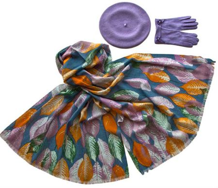 Комплект (берет, палантин, перчатки) Tranini 45076