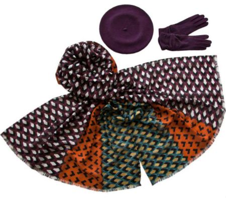 Комплект (берет, палантин, перчатки) Tranini 49013 Комплект (берет, палантин, перчатки) Tranini 49013