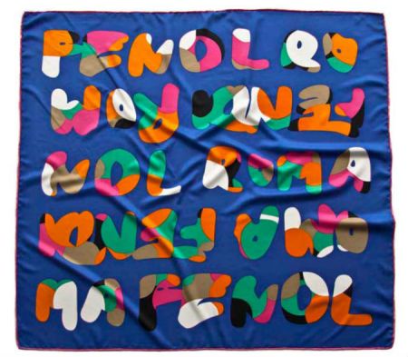 Платок женский Tranini шёлковый ручная обработка края 90х90 5454 PLATOK 2