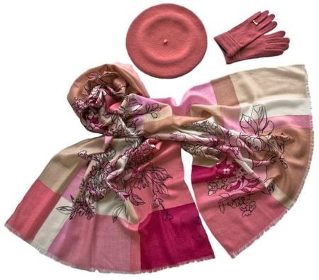 Комплект (берет, палантин, перчатки) Tranini 39028