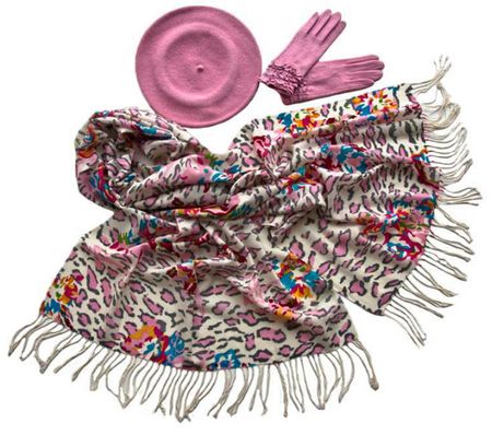 Комплект (берет, палантин, перчатки) Tranini 39001